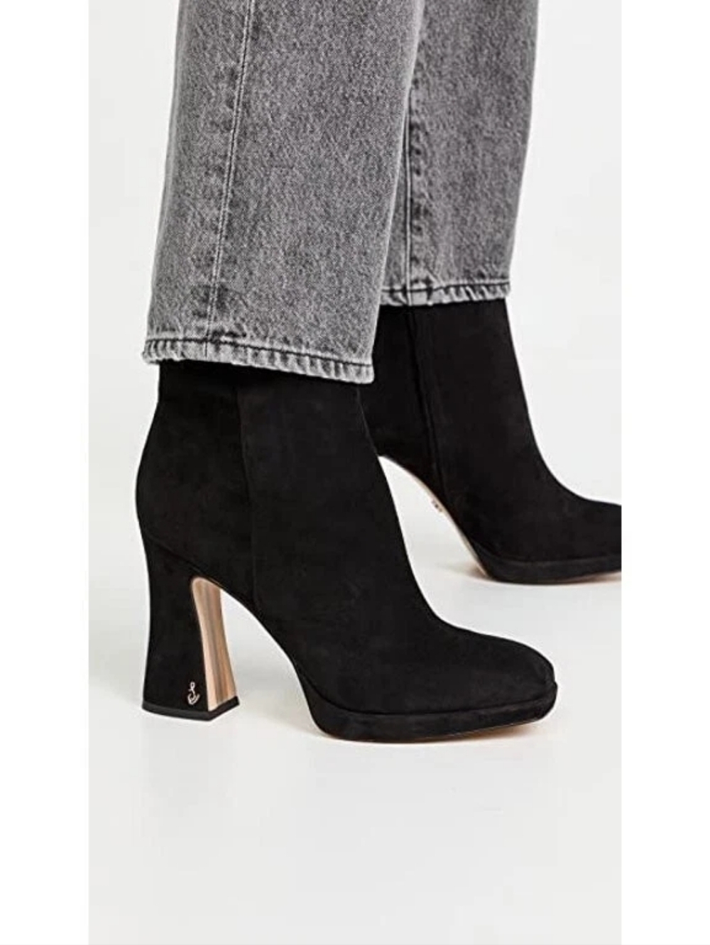 🌺Sam Edelman Womens Jaye Suede Ankle Booties Black Sz 7.5 M,NWOB, MSRP $180 - Picture 3 of 16